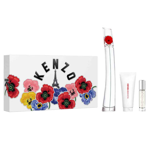 Kenzo - Flower By Kenzo - Coffret Eau de Parfum 100ml + Vaporisateur de voyage 10ml + Lait corps 75ml
