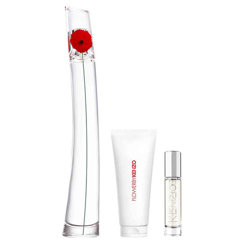 Kenzo - Flower By Kenzo - Coffret Eau de Parfum 100ml + Vaporisateur de voyage 10ml + Lait corps 75ml