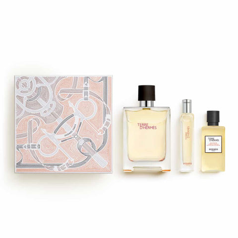 Hermès - Cofanetto Terre d'Hermès EDT 100ml + Nomade 15ml + Gel Doccia 40ml