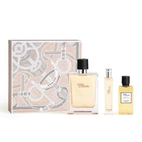 Hermès - Cofanetto Terre d'Hermès EDT 100ml + Nomade 15ml + Gel Doccia 40ml
