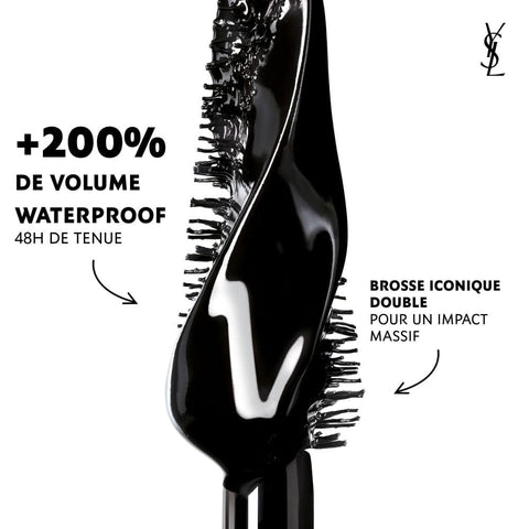 Yves Saint Laurent - Máscara de pestañas Lash Clash Waterproof - Volumen Extremo Negro