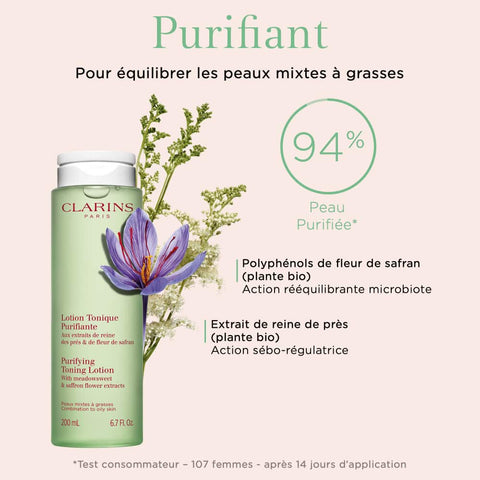 Clarins - Lotion Tonique Purifiante – Peau mixtes à grasses