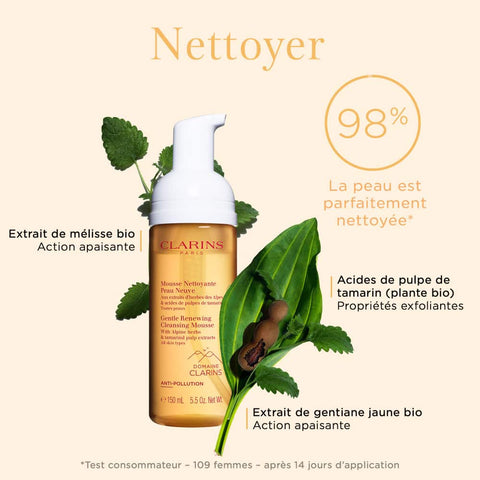 Clarins - Gentle Renewing Cleansing Mousse - Alle huidtypes - 150 ml