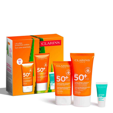 Clarins - Coffret Les Essentiels Protection Solaire SPF 50+ Soin Solaire Visage & Corps