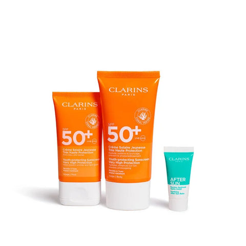 Clarins - Coffret Les Essentiels Protection Solaire SPF 50+ Soin Solaire Visage & Corps