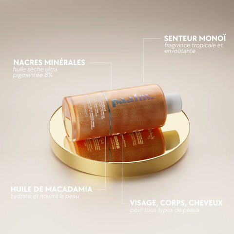 Paalm Cosmetics - HydraGold - Huile sèche scintillante - 100 ml