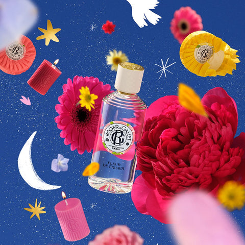 Roger & Gallet - Coffret Fleur De Figuier - Eau Parfumée Bienfaisante 100ml + Bougie Parfumée