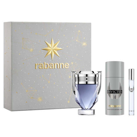 Rabanne - Coffret Invictus - Invictus Eau de Toilette 100 ml + Deodorant 150 ml + Vaporisateur de voyage 10 ml
