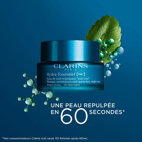 Clarins - Hydra-Essentiel [HA²] - Plumps, moisturizes & quenches night cream - All Skin Types 50 ml