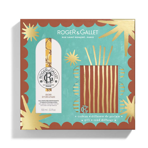 Roger & Gallet - Bois d’Orange - Coffret Eau Parfumée Bienfaisante 100ml + Diffuseur