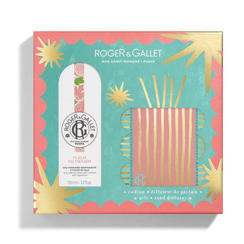 Roger & Gallet - Fleur de Figuier - Coffret Eau Parfumée Bienfaisante 100ml + Diffuseur