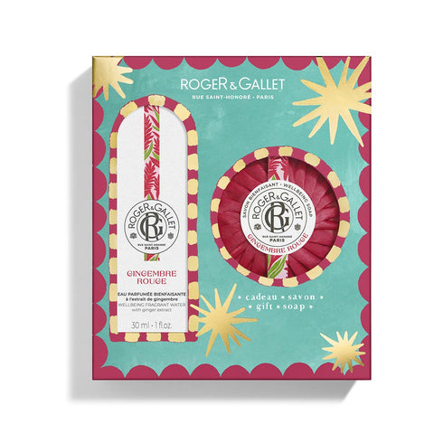 Roger & Gallet - Gingembre Rouge - Coffret Eau Parfumée Bienfaisante 30ml + Savon 100g