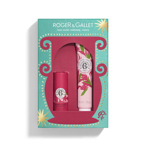 Roger & Gallet - Gingembre Rouge Coffret Duo - Baume Lèvres + Crème Mains 30ml