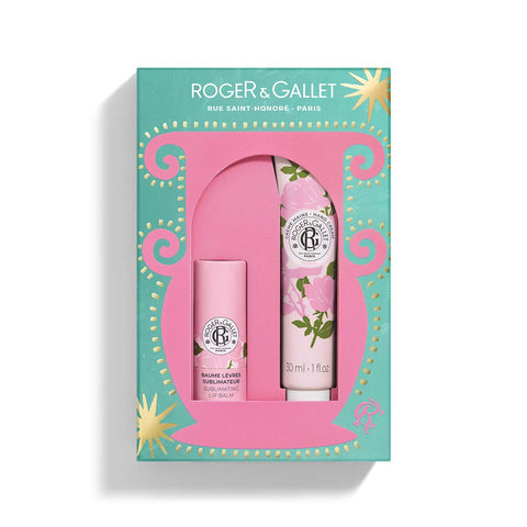 Roger & Gallet - Rose - Coffret Duo - Baume Lèvres + Crème mains 30ml